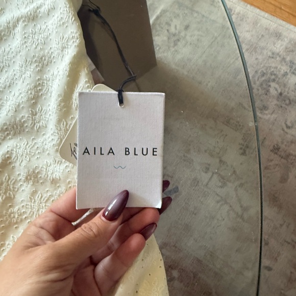 Free People Alia Blue Cream One Piece Swimsuit - Picture 4 of 4